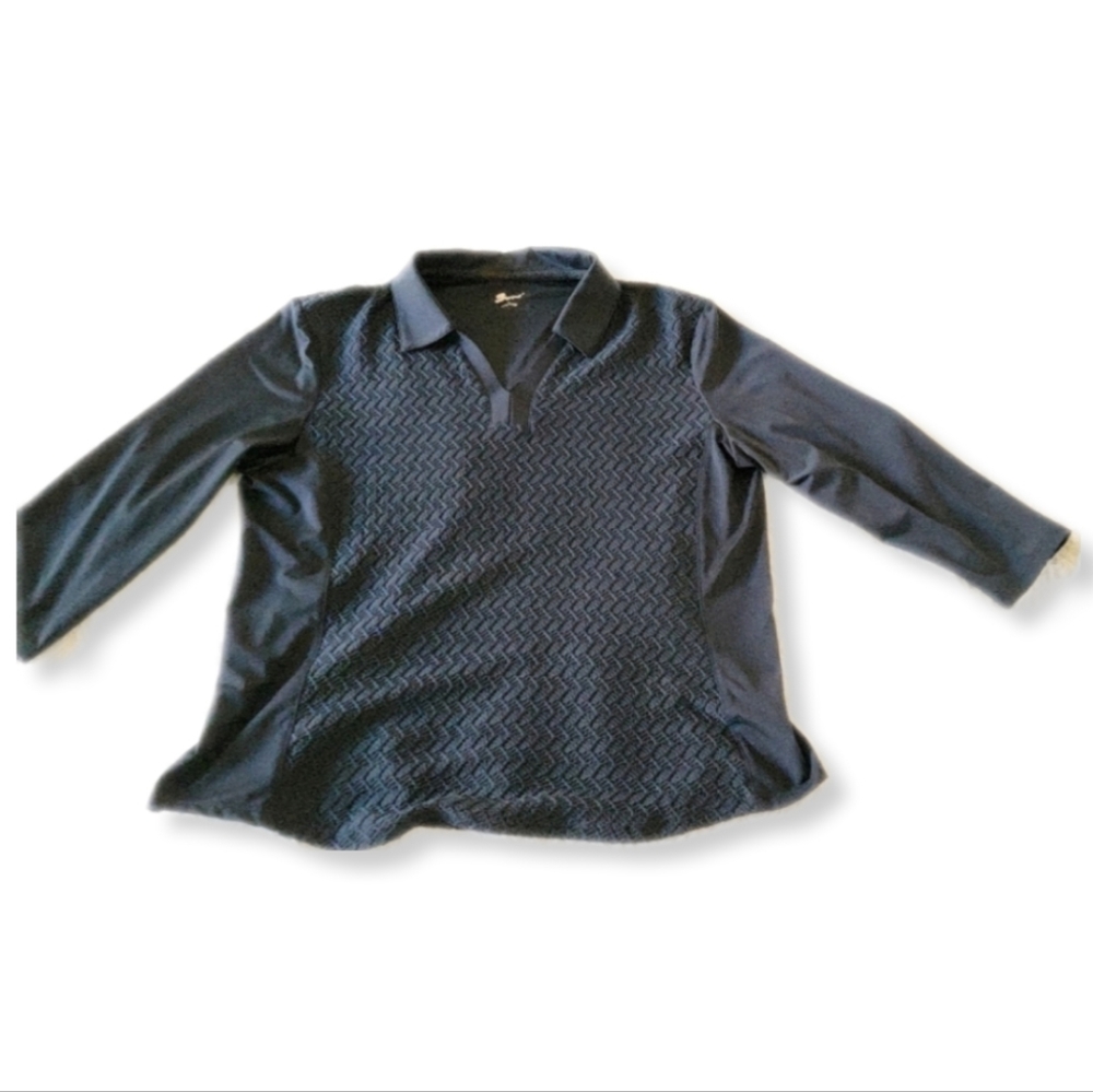 Long sleeved Swing textured golf top Size Large